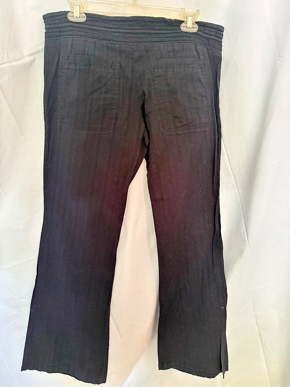 Billabong Wide Leg Pants in Black Size Medium Like New - Picture 2 of 3
